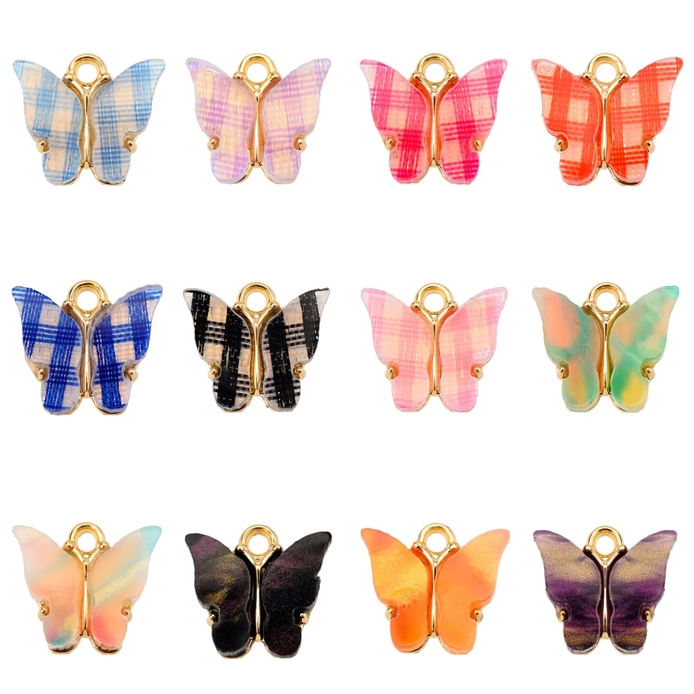 

20Pcs Fashion Design Cute Butterfly Charms For Jewelry Making Pendants Necklaces Earrings DIY Handmade Accessories wholesale