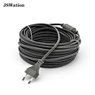 Шнур питания с европейской вилкой, Саморегулирующийся нагревательный кабель для защиты от замерзания водопроводных труб, рептилий, нагревательный провод 220 В
