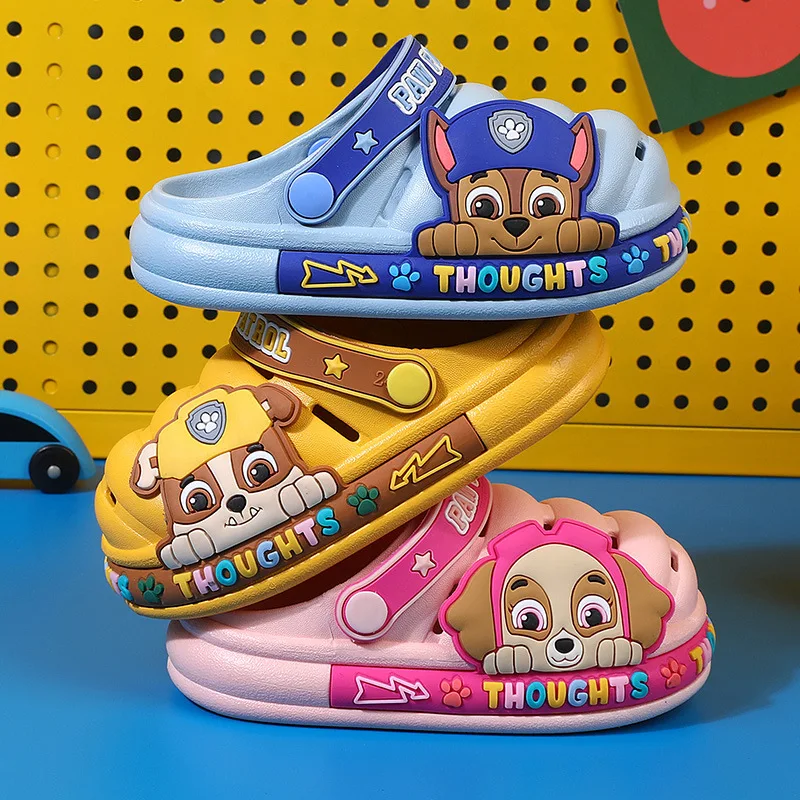 

2023 New Paw Patrol Cartoon Sandals Children Creative Comfortable Slippers Summer Lovely Outdoor Hole Shoes Nonslip Soft Crocs