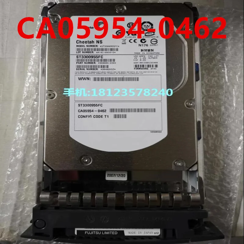 Оригинал на 95% новый жесткий диск для FUJITSU 300GB FC 3,5 