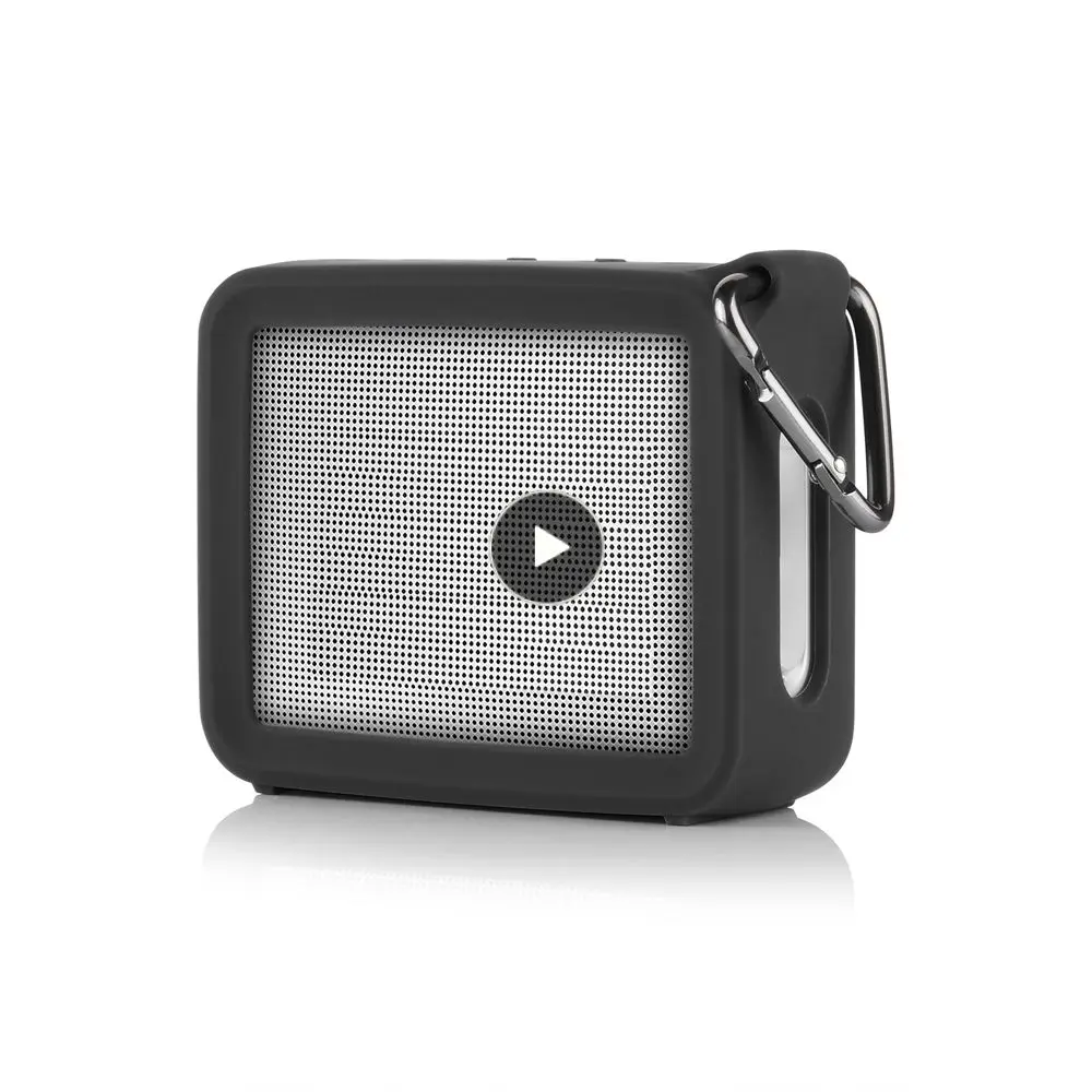 

Drop-proof Case Claret Spray Rubber Oil On The Surface To Prevent Sticking Dust Speaker Silicone Case Black Carabiner Audio Kit
