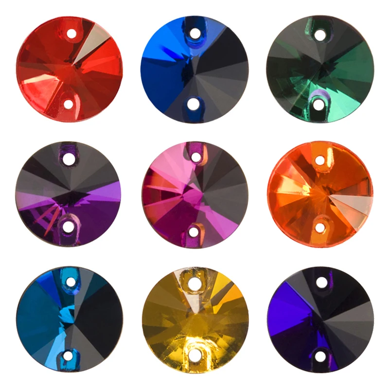 YANRUO 3200 Rivoli クリスタルストラス DIY ガラス石フラットバック縫製ラインストーン針仕事用