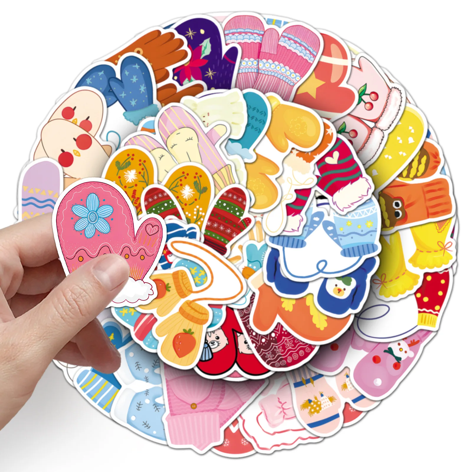 10/30/50 шт. перчатки мультяшные наклейки зимние в стиле граффити теплое украшение