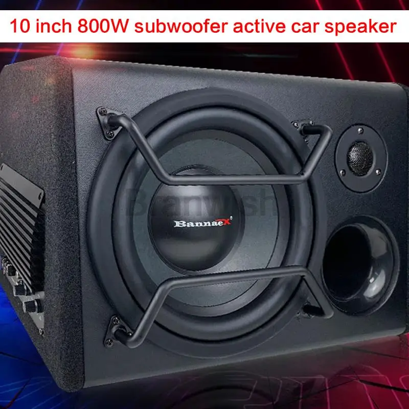 

10 Inch Super Subwoofer with Tweeter Car Audio Fever DIY Car Truck 24V 12V High Power 800W Speaker Active Speaker Modification