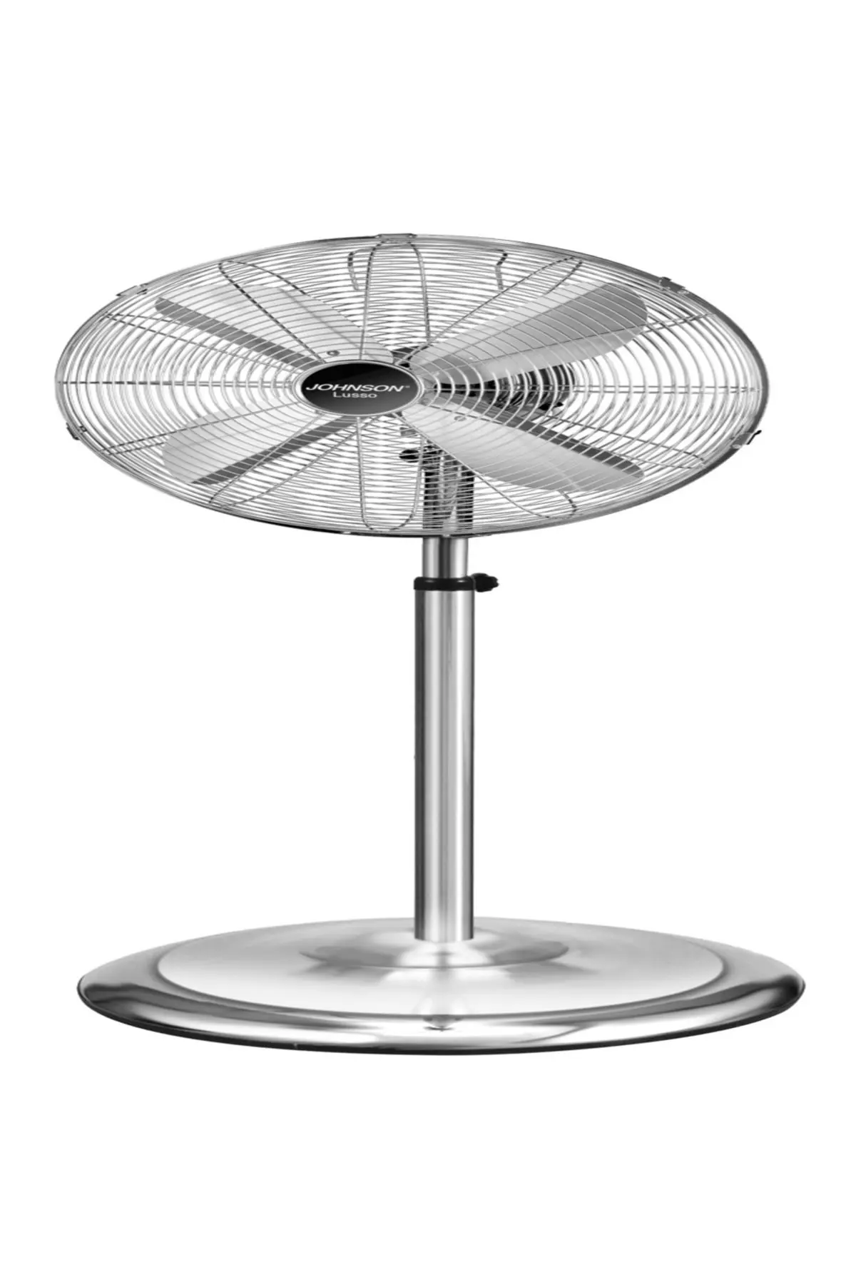 

3-скоростной регулируемый хромированный вентилятор-подставка с серым