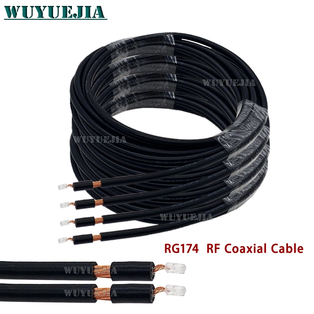 RG174 Cable Connector Wires RG-174 RF Coaxial Cable 50 Ohm 1M/5M/10M/20M/30M/50M/100M/200M