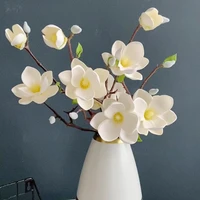 artificial white magnolia wedding home decoration silk artificial flowers fake flower for wedding decorate home decoration party