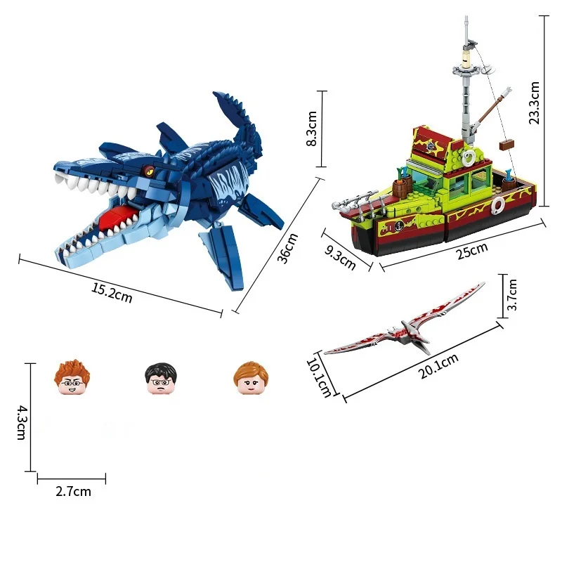 Конструктор MOC креативный в виде динозавра мосазавра города сериала фильмов