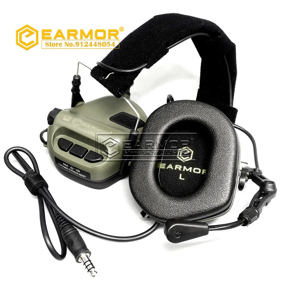 Дешево EARMOR M32 MOD3 тактическая гарнитура и дуговой рельсовый адаптер Комплект шумоизоляция съемки для быстрой загрузки шлема