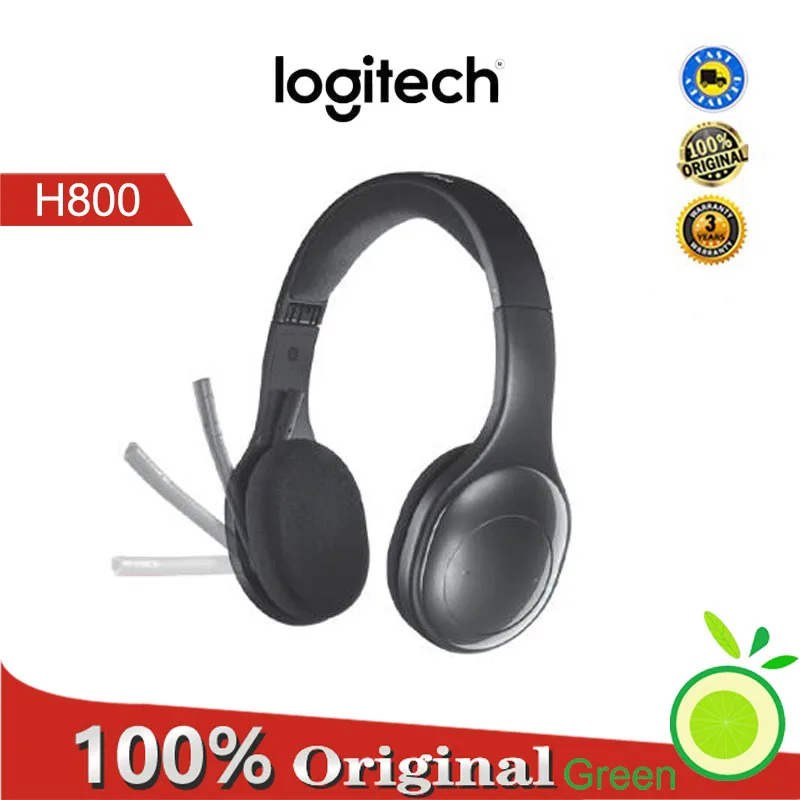

Original Logitech H800 Wireless Bluetooth Headset Rechargeable Foldable Portable Bluetooth Headset With USB-A Receiver
