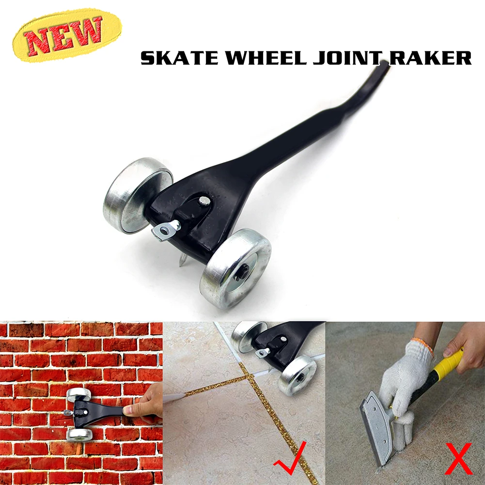 

Worker Joint Raker Tool Durable Wall Accessories Cast Aluminum Brick Stitcher Skate Wheel Home Ceramic Tile Crack Cleaning
