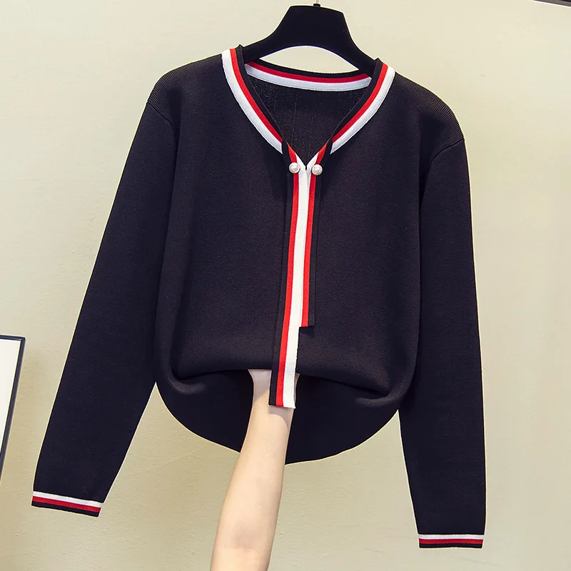 

Women's Sweatshirt Women's Fashion Pullover Casual Long Sleeve Round Collar Women's Sweater black
