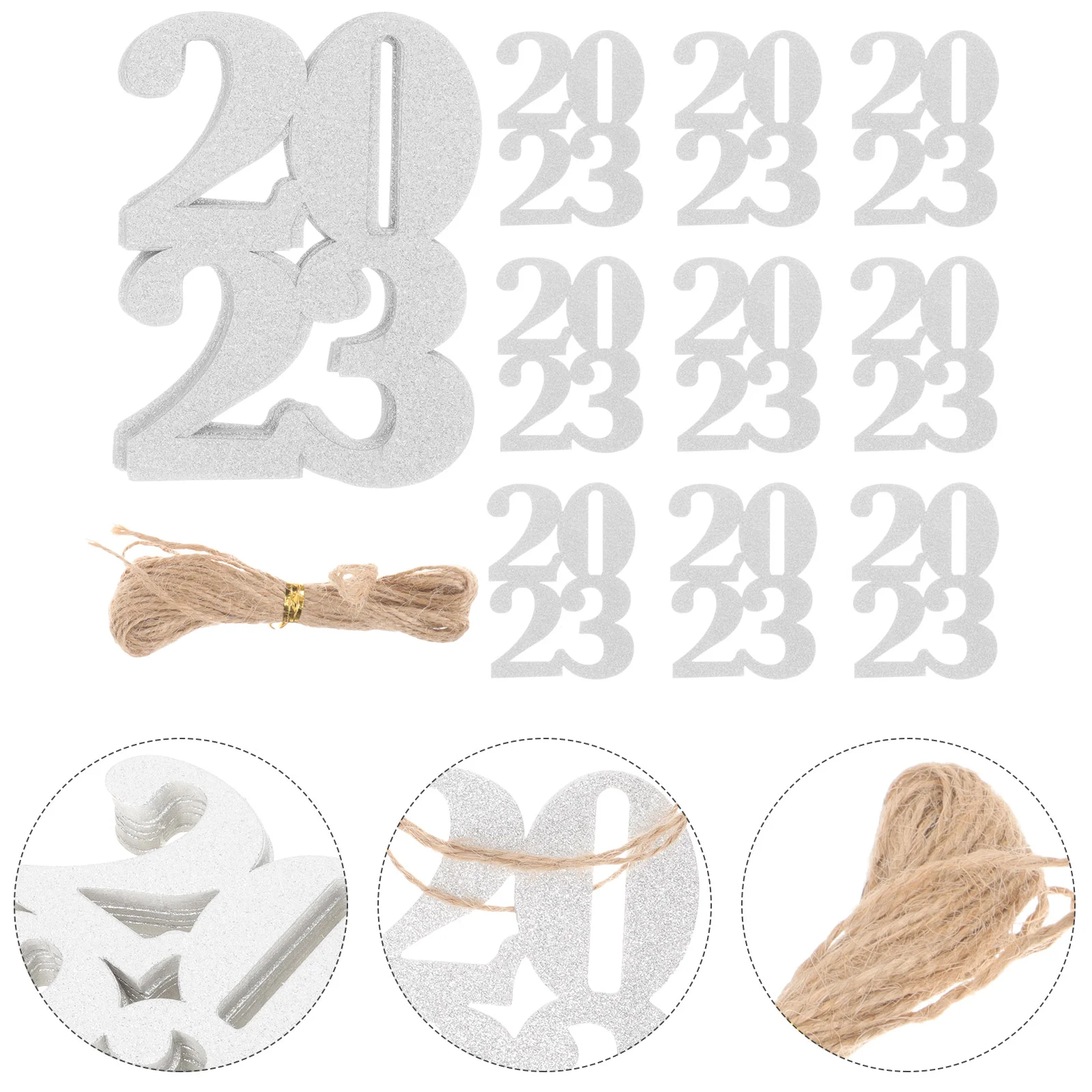 

40Pcs Sign Graduation Glitter 2023 Cutouts Glitter 2023 Glitter 2023 Cutouts Congrats Grad Tags Signs