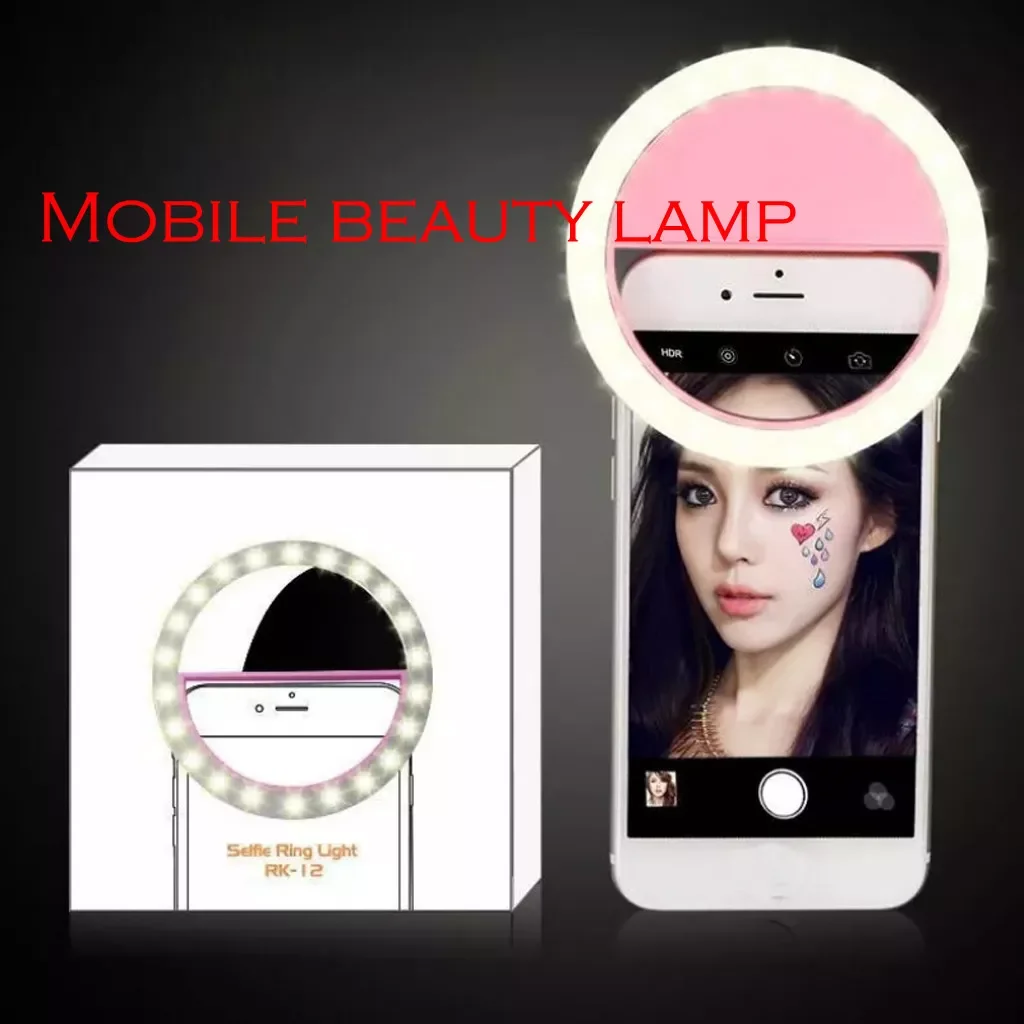 

Selfie Ring Light Clip Led Lamp Portable Mini Led Usb Mobile Phone Live Lighting Novelty Fill Lights Rechargeable For Youtube