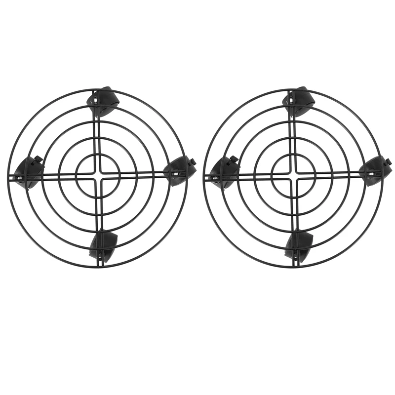 

Metal Plant Flower Pot Stand Trolley Caddy on Wheels Indoor Outdoor Home Garden Tools (2-Pack)