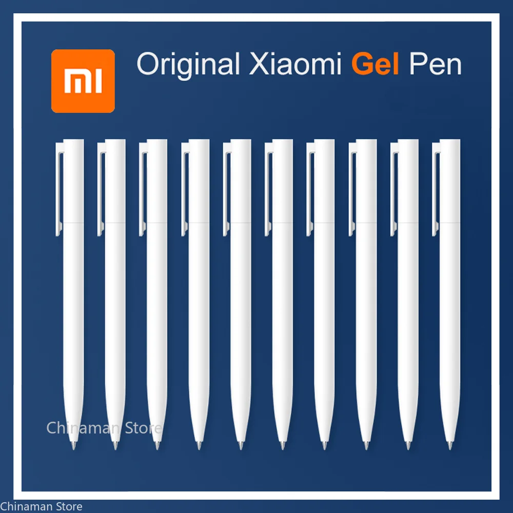 

Оригинальная гелевая ручка Xiaomi Mijia, шариковая ручка для подписи 0,5 мм, гладкая гелевая швейцарская ручка с черными чернилами для письма в офи...