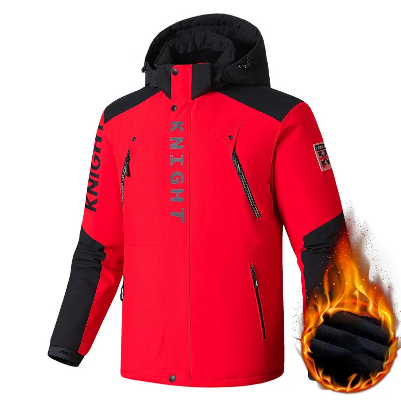 

2022 Men's Winter Jacket Hooded Fleece Warm Parka Men Black Plush Coat Male Big Large Size Outerwear 9XL Windbreak Autumn Anorak