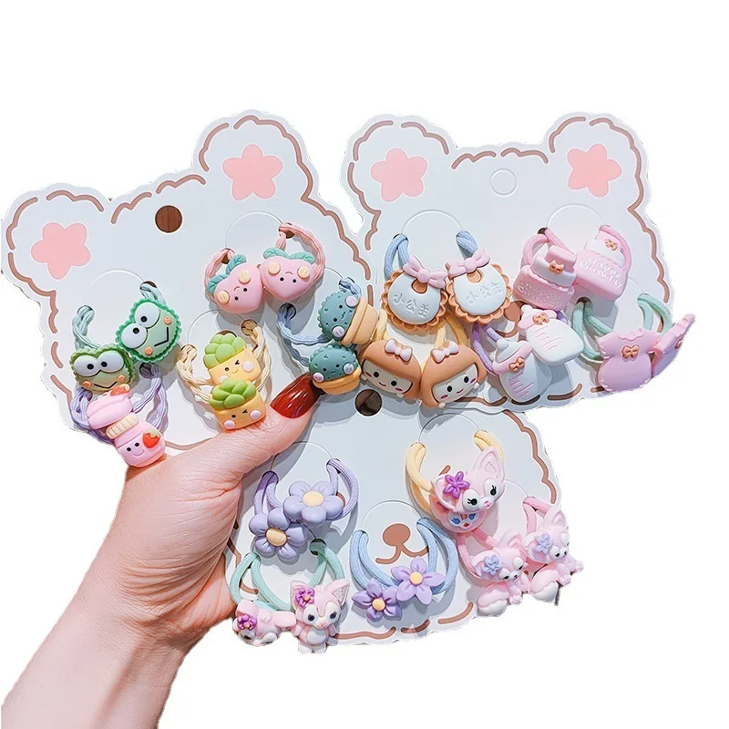 

10PCS New Cartoon Animals LinaBell Kids Elastic Hair Bands Cute Children Hair Ties Girls Hair Accessories Baby Headwear