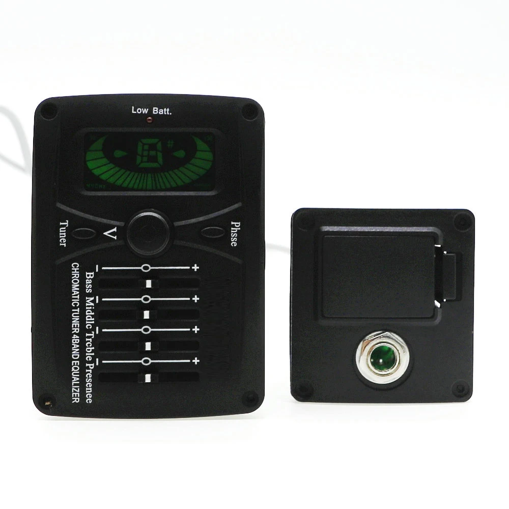 

Guitar Pickup Preamp EQ Tuner Piezo Pickup 4 Band Equalizer System for Acoustic Guitar