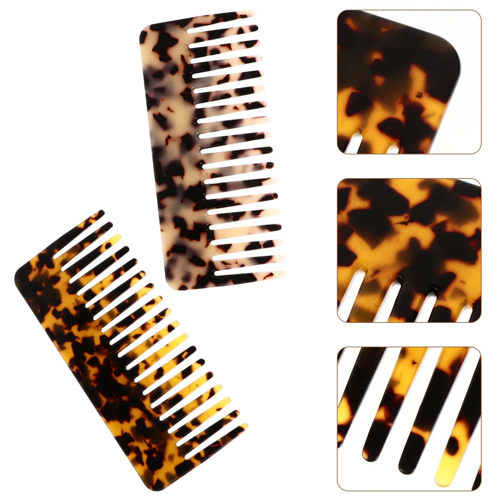 

2pcs Household Wide Teeth Hair Combs Acetate Hair Combs Hair Bangs Comb