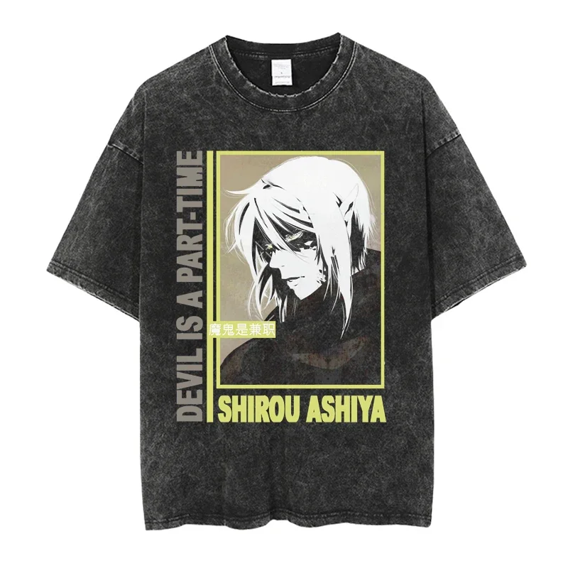 Новый японский аниме Hataraku Maou-sama! Футболка унисекс с графическим принтом