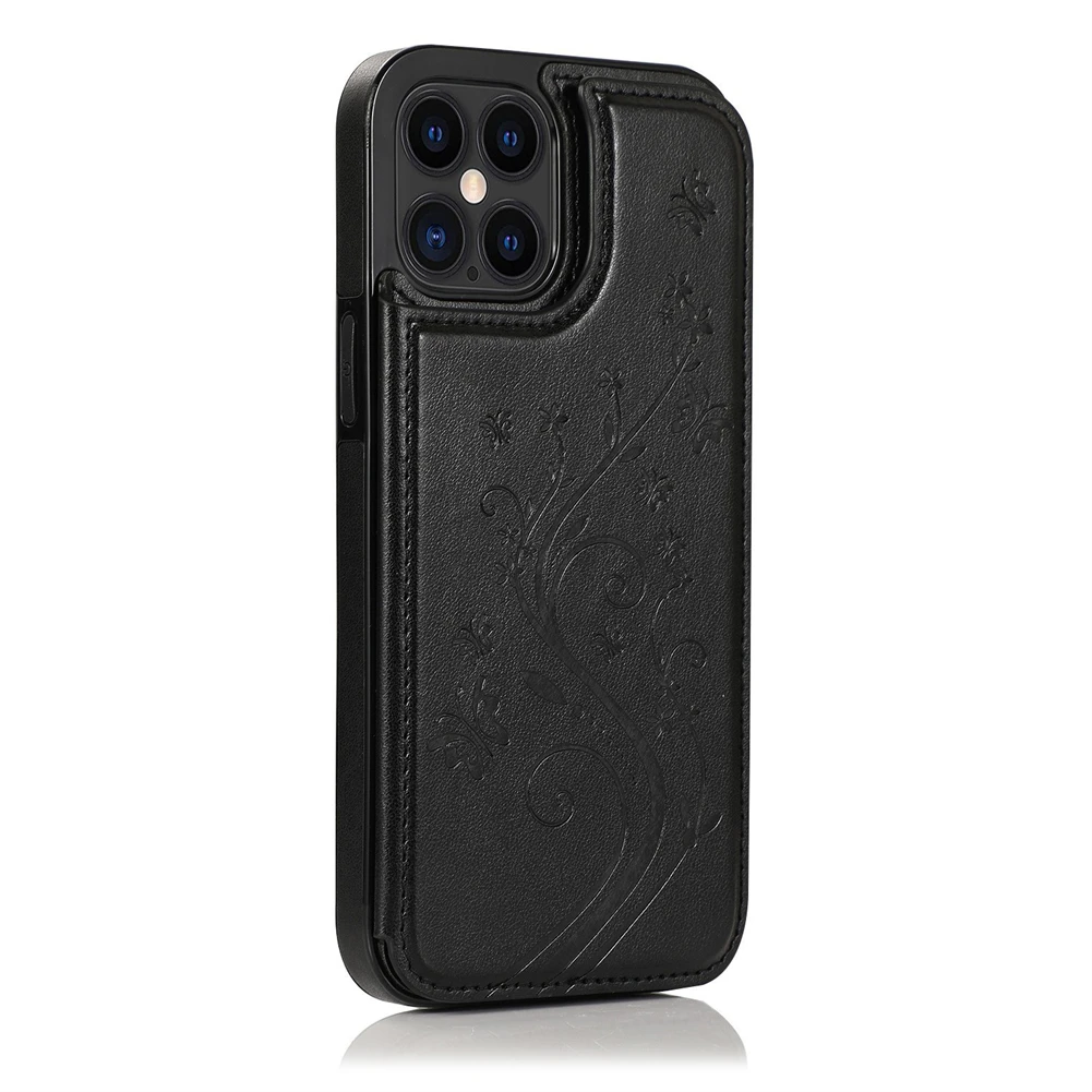 

Чехол для телефона IPhone 13Pro Max Mini, однотонный Чехол-держатель, кошелек, чехол-книжка, кожаные чехлы для сотового телефона, задняя крышка, аксес...