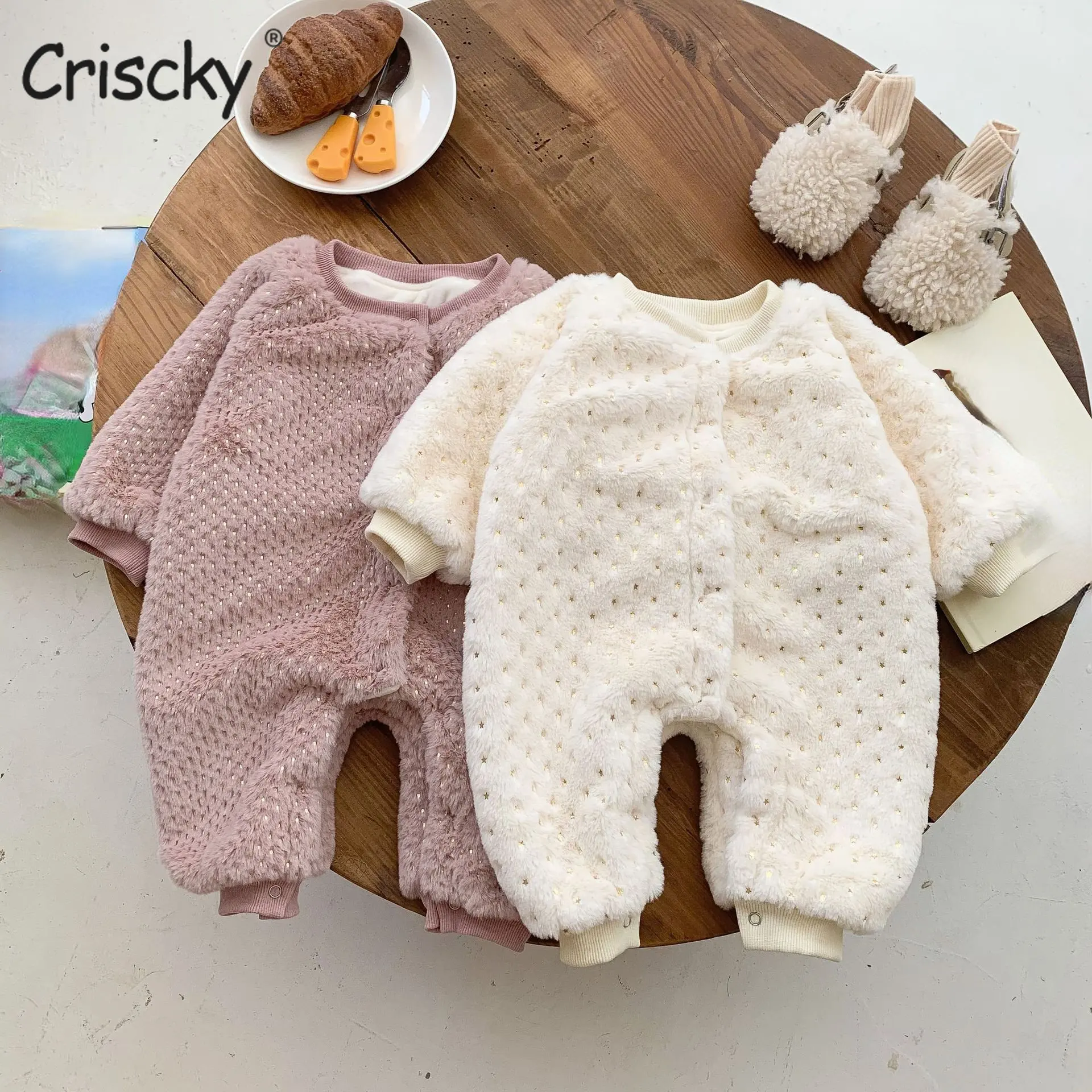 

Criscky Infant Winter Clothing Warm Jumpsuit Baby Boy Girls Jumpsuit Romper Cute Long Sleeve Bodysuits Outfits Baby Clothes