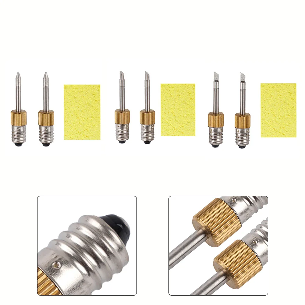 

1 Set Soldering Tips USB Soldering Iron Head Replacement Soldering Iron Tips Welding Head For E10 Interface B C K Type