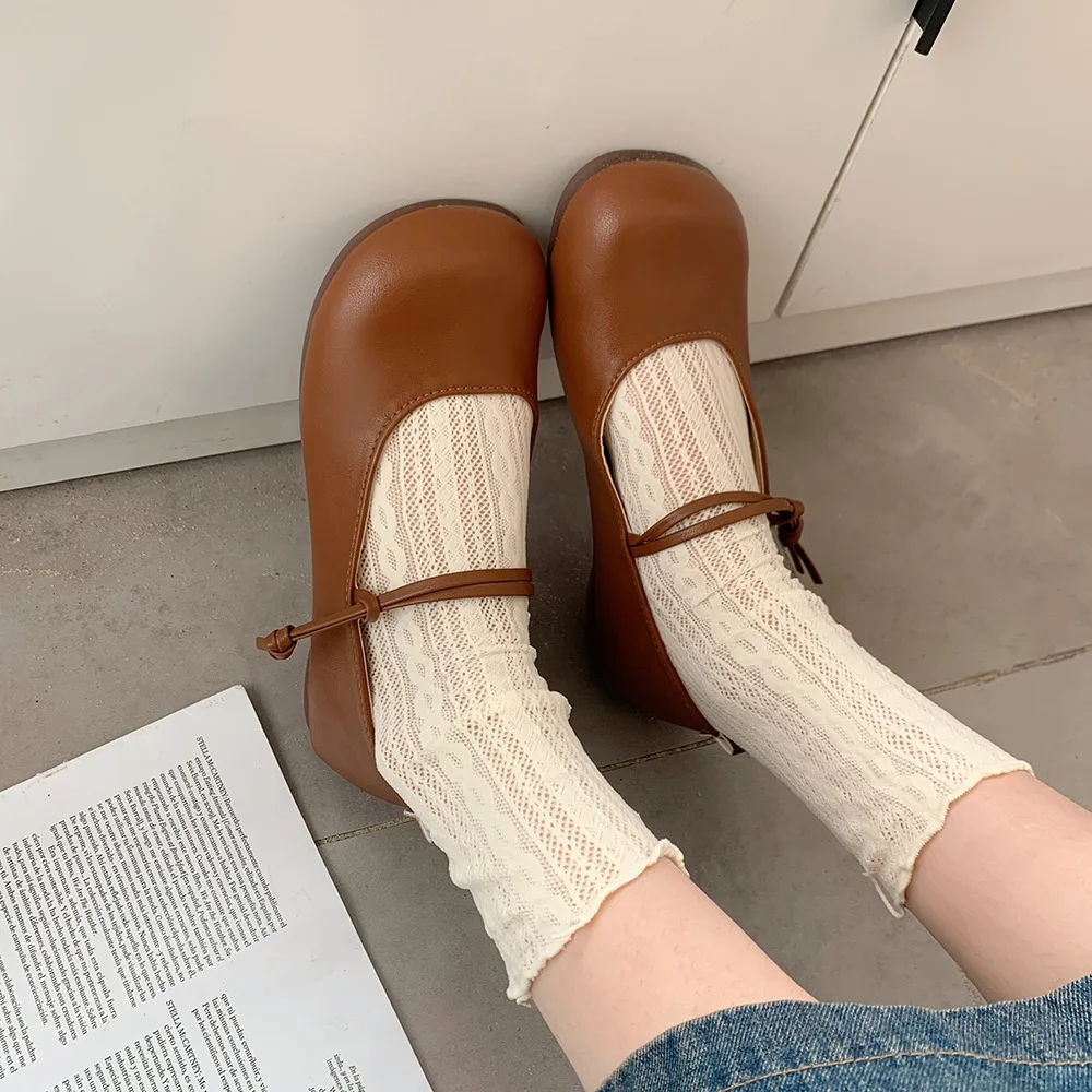 Women's Flat Shoes Spring Autumn Solid Female Shoes Square Toe Mary Shoes New Women Single Shoes Soft Sole Comfort  Lady Shoes