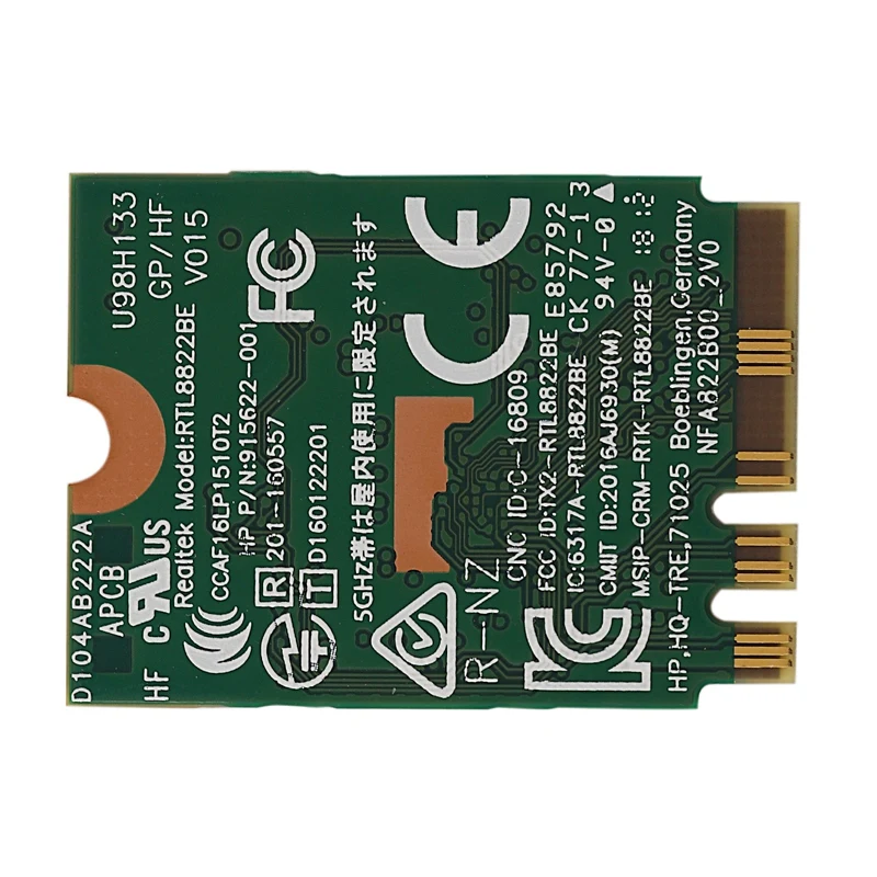 

AC WIFI Adapter For RTL8822BE NGFF M.2 802.11Ac 2.4G/5Ghz Wireless Wifi Card+Bluetooth 4.1 FRU: 01AX711 01AX712 For Thinkpad