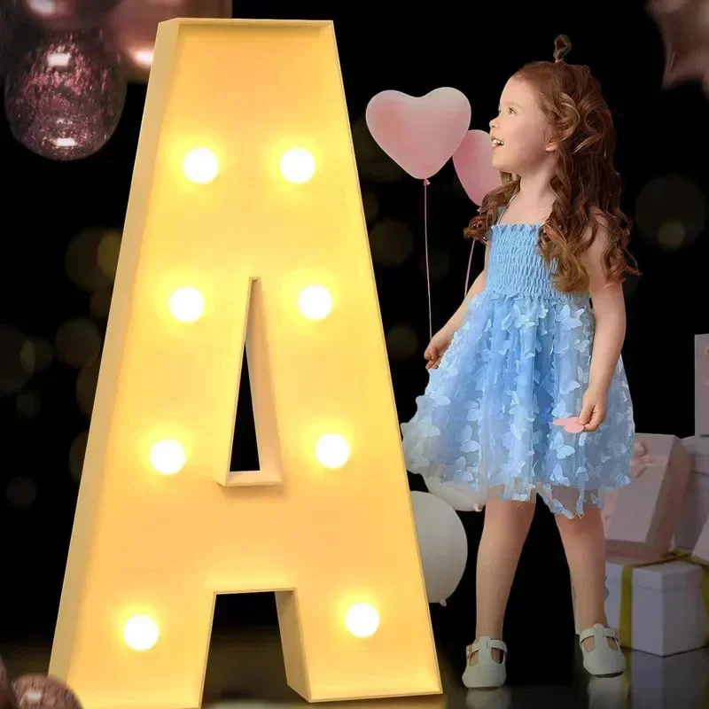 Гигантская светодиодная буква 100 см для дня рождения вечеринки первого годовщины