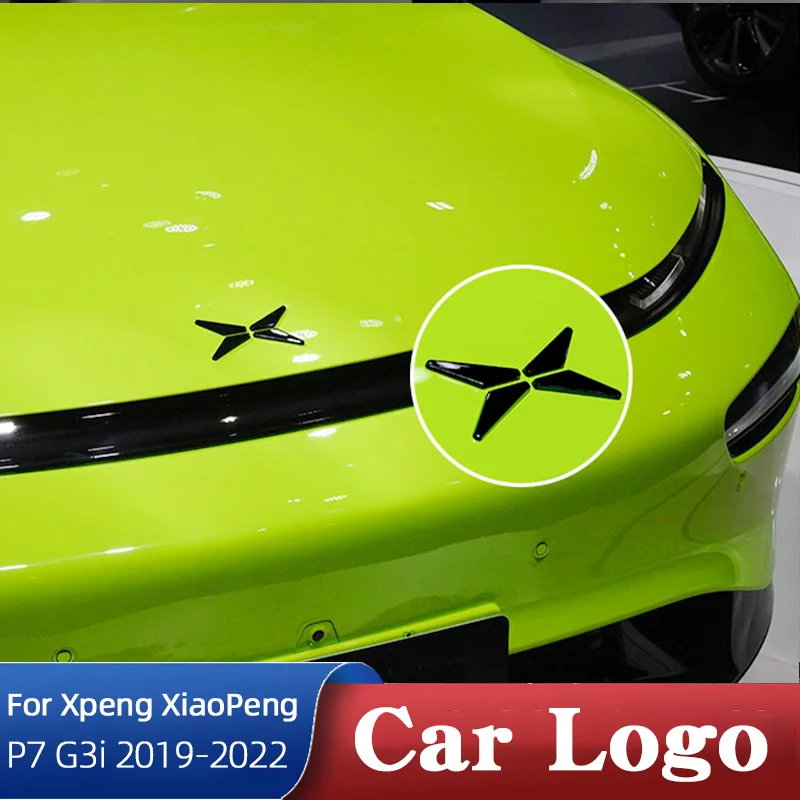 

For Xpeng XiaoPeng P7 G3i 2019-2022 3D Letters Rear Boot Trunk Tailgate Emblem Nameplate Decals Car Accessroies Black