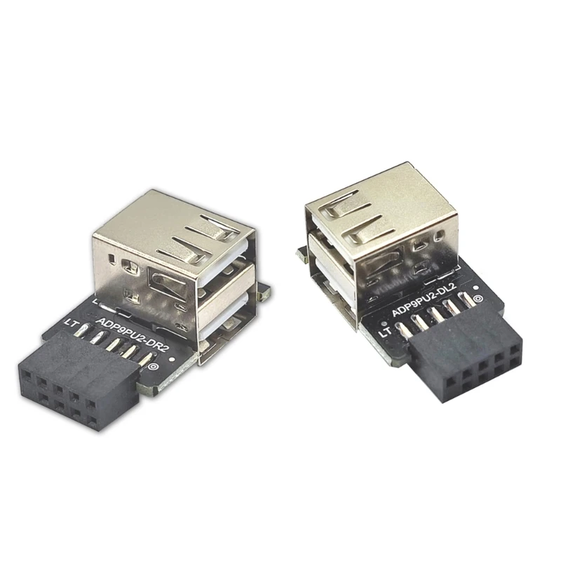 

USB 2.0 Motherboard Header 9Pin Motherboard to 2 Ports USB 2.0 Dual USB A 9Pin Dropship