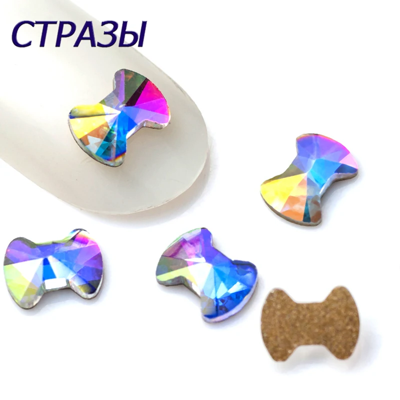 

Бант YanRuo Rivoli с плоской задней стороной, алмазные аксессуары для ногтей, стеклянный материал стразы, дизайн «сделай сам», детали для ногтей, у...