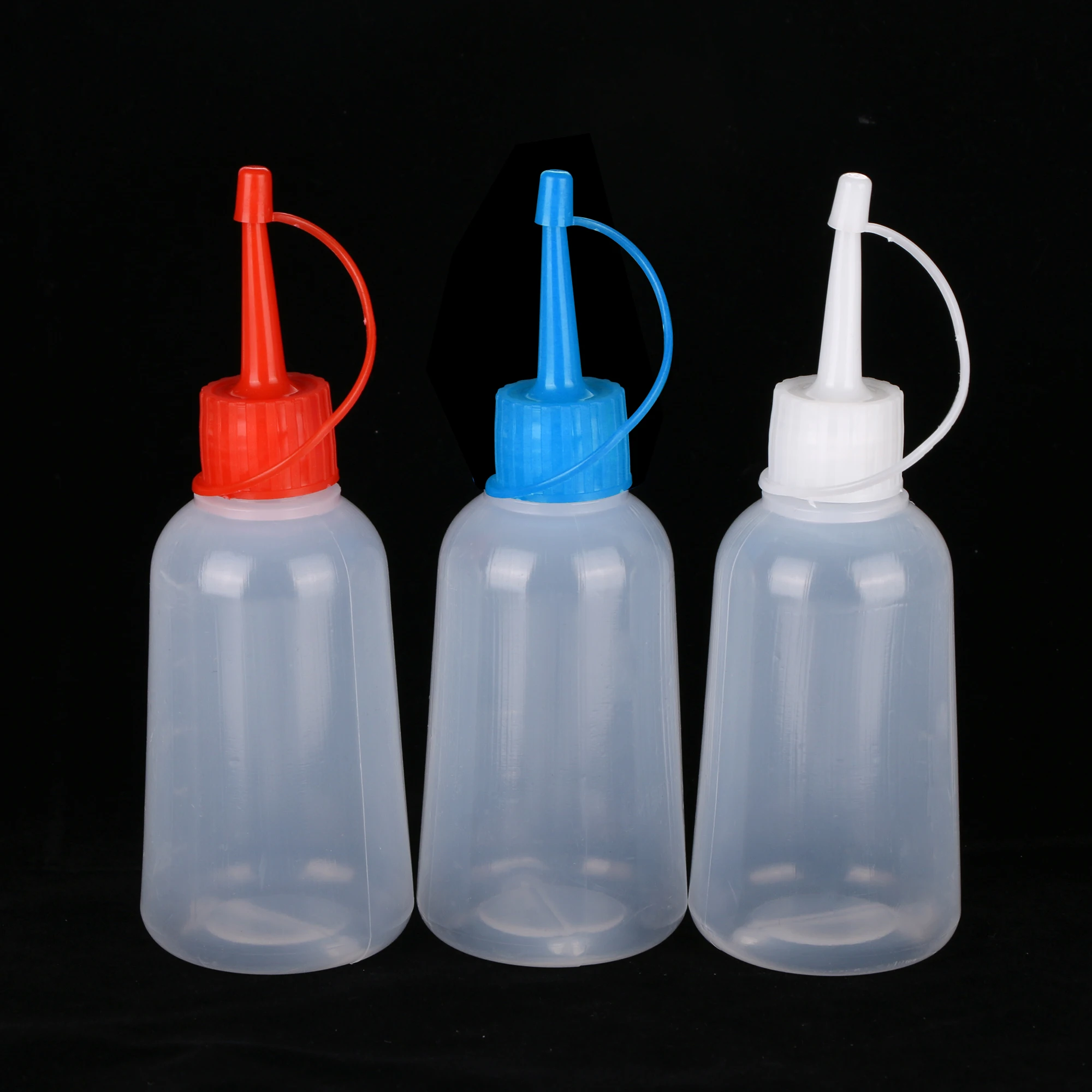 

5pcs 100ml Plastic Clear Tip Applicator Bottle Plastic Squeeze Bottle With Tip Cap For Crafts Art Glue Multi Purpose Refillable