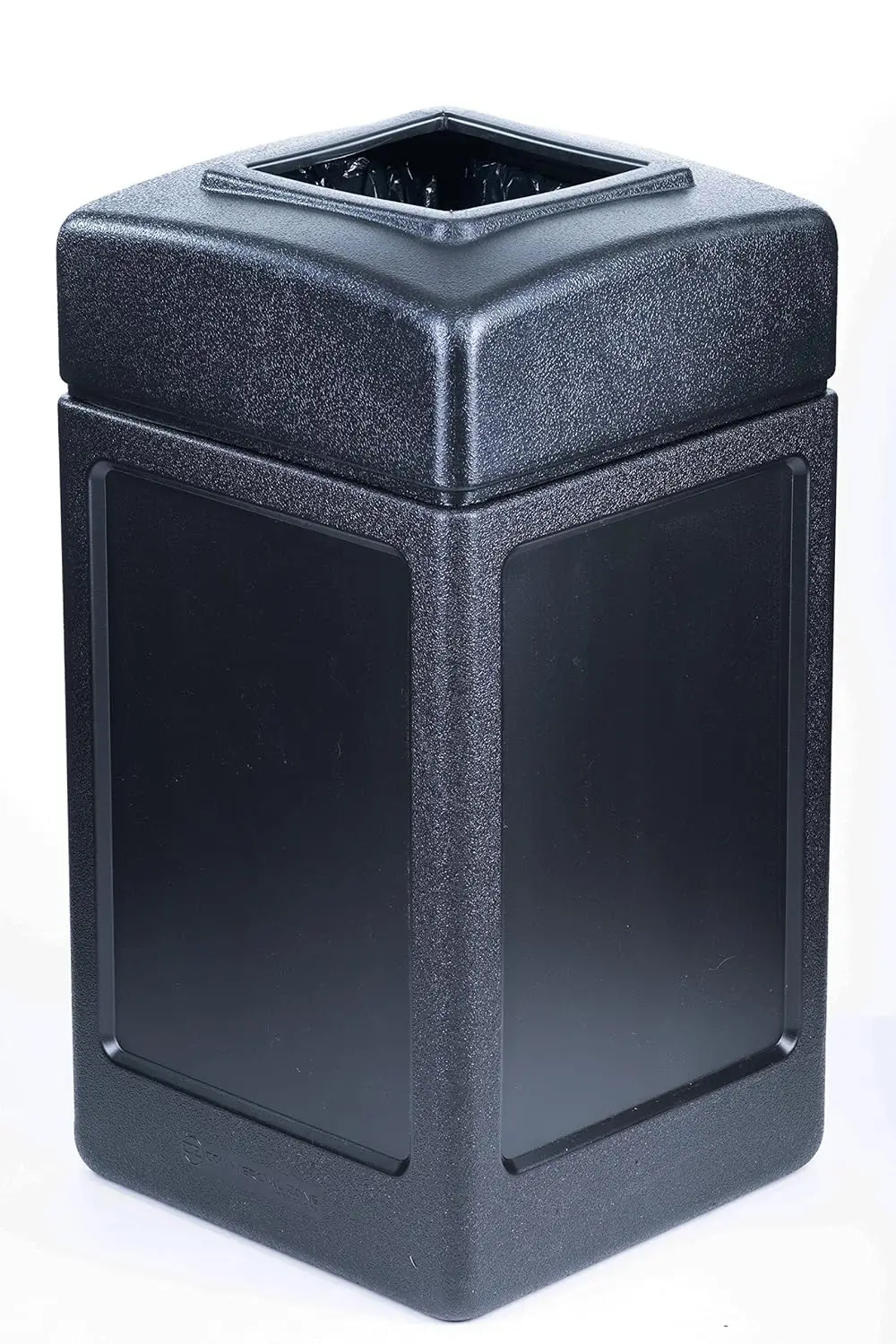 

Open-Top Indoor/Outdoor Square 42 Gallon Large Waste Trash Container Bin, Black