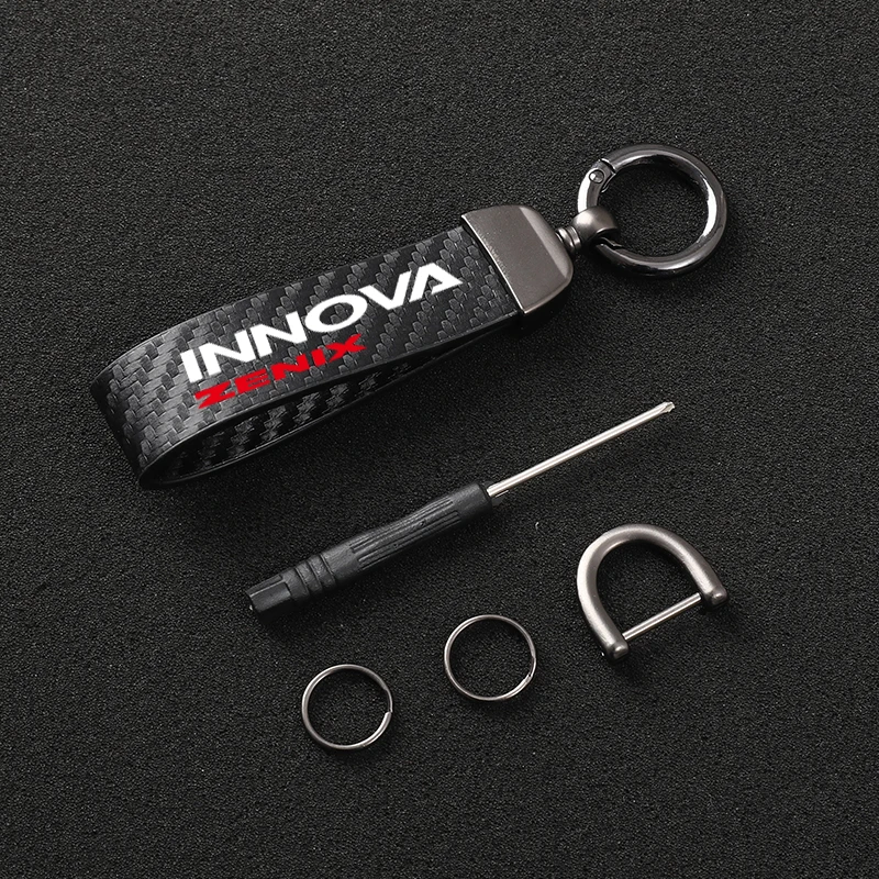 

High-Grade Leather Motorcycle keychain Horseshoe Buckle Jewelry for toyota INNOVA ZENIX with logo car accesorios