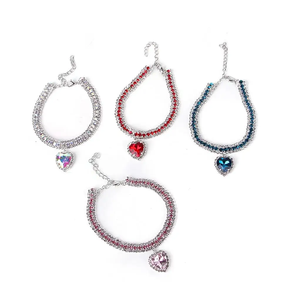 

Ошейники Стразы для домашних животных, подвеска «сделай сам» для любви, ожерелье, кольцо для шеи, товары для домашних животных для маленьких...