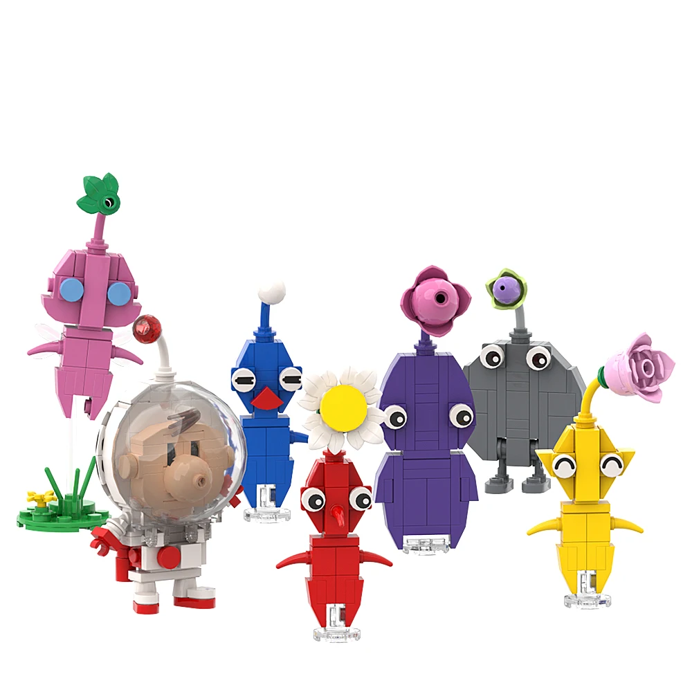 MOC Olimar с His Amigos фигурка строительные блоки игра модель сцены игрушки сделай сам