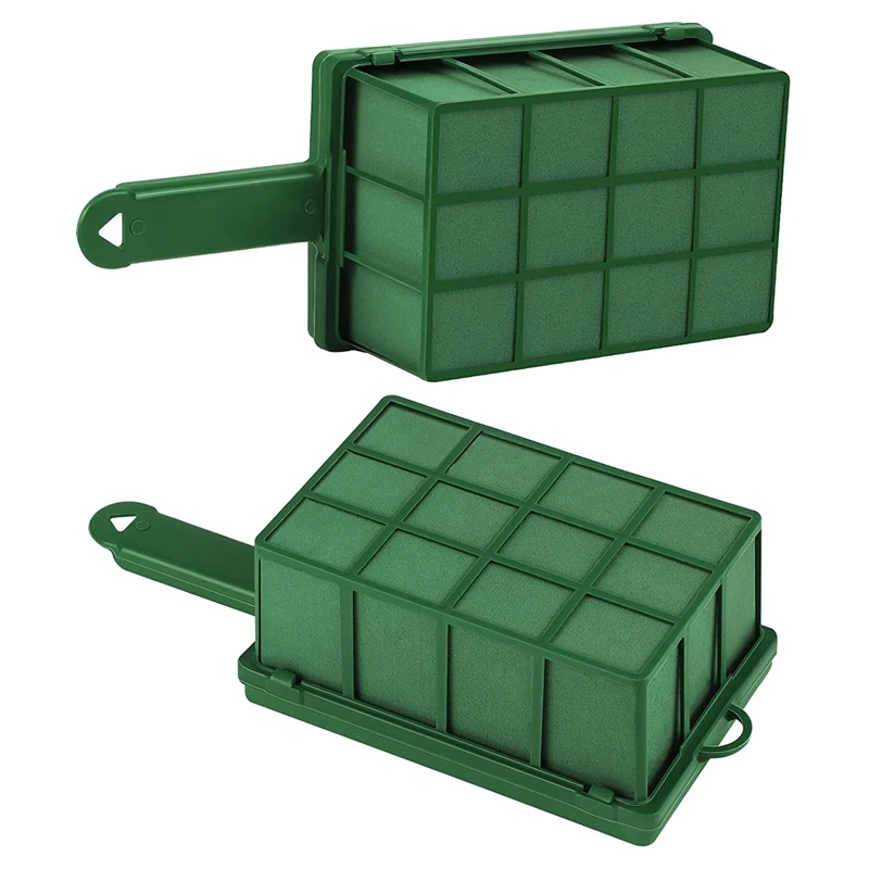 

SEWS-2-Pack Floral Foam Cage With Floral Foam Arrangement Foam Cage With Handle Rectangular Floral Foam Cage Holder