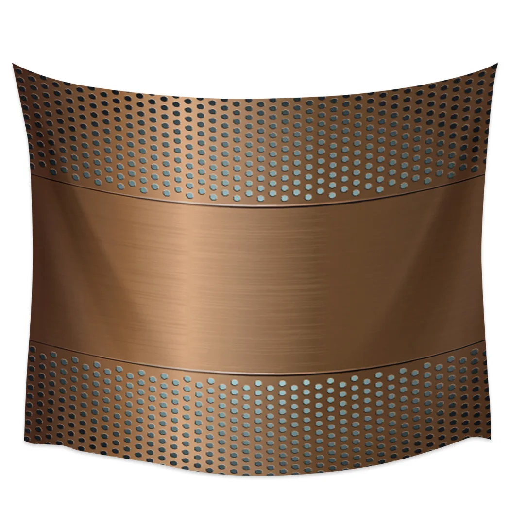 

Brown Metal Texture Blackout Curtains Table Runner Bathroom Set Blanket Tapestry