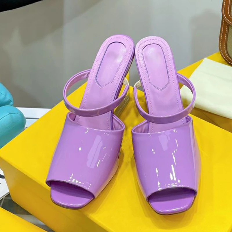 

Летняя женская обувь, Мягкие Шлепанцы из натуральной кожи, выразительные женские модные туфли розового цвета на танкетке, удобные сланцы