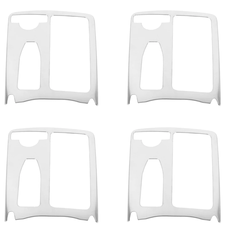 

4X Car Styling Interior Stainless Steel Sticker Water Cup Holder Panel Trim For Mercedes Benz C Class W204 2009-2014 LHD