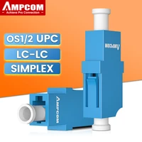 ampcom lc to lc coupler os1os2 om1 om2 om3 om4 om5 singlemode fiber optic adapter female to female apc upc simplex duplex