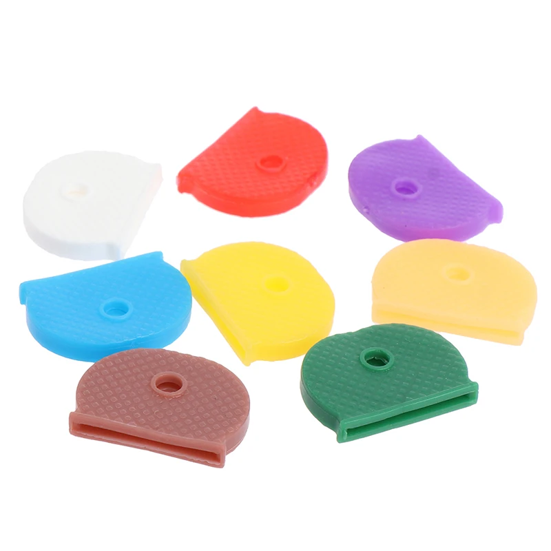 

10pcs Mixed Colors Rubber Soft Key Locks Keys Cap Key Covers Topper Keyring