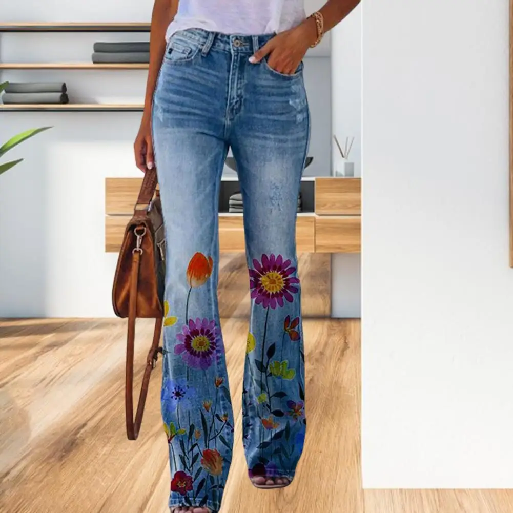 

Machine Washable Colorfast Straight Wide Leg Women Trousers Clothing