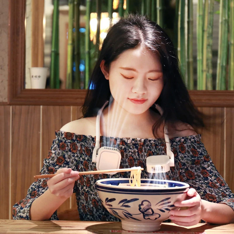 

Portable Neck Fan USB Rechargeable Mute Sports Neck Fans Outdoor Ventilador Air Cooling Neckband Fan Outdoor Air Cooler Fans