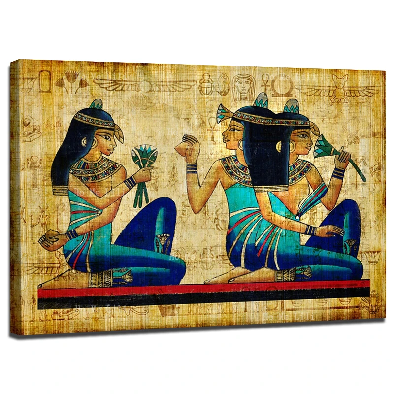 

Ancient Egyptian Women Egypt God Pharaoh Anubis Hieroglyphs Papyrus Canvas Wall Art By Ho Me Lili For Livingroom Decor