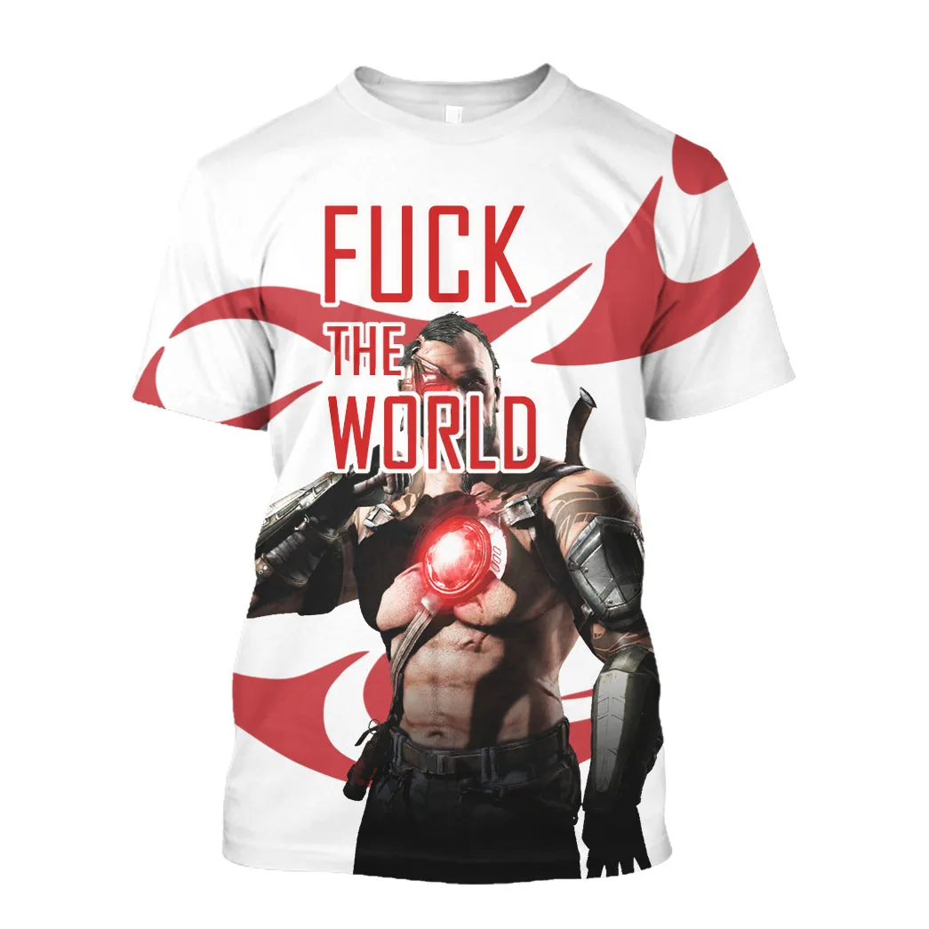 

Jumeast Boxing T-shirts Fuck The World Printed T-shirty Tekken Man Cyberpunk Futuristic Sweat Cyberpsycho Edgerunner Mesh Tops