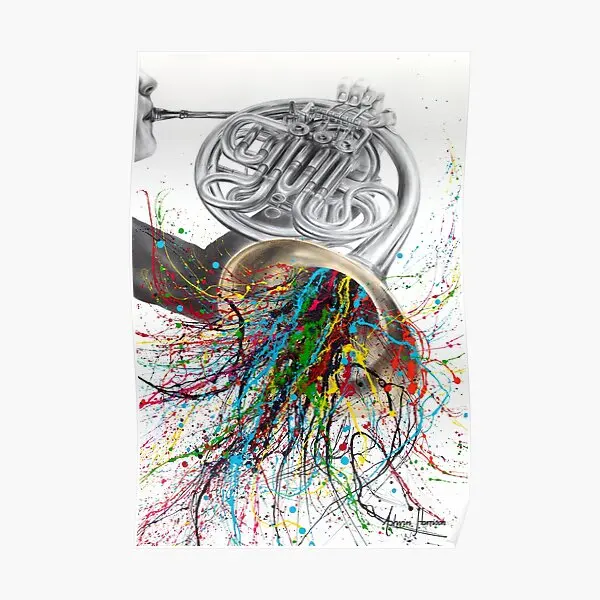 

Постер французского рога соло, Настенная комната, печать, современная живопись, Декор, картина для дома, смешное винтажное художественное украшение без рамки